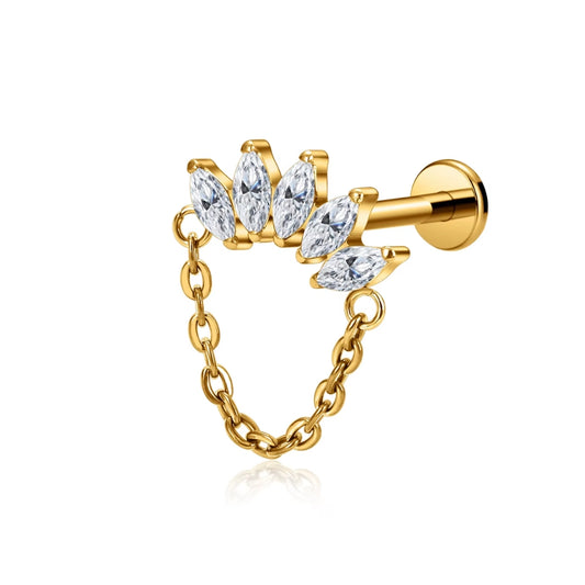 Piercing hélix chaine