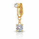 Faux piercing nombril acier inoxydable