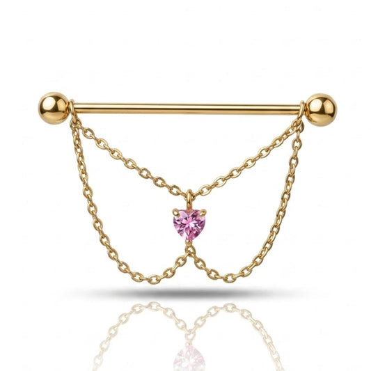 Piercing Industriel Cœur Lilas