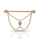 Piercing Industriel Cœur Lilas