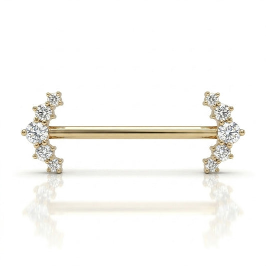 Piercing Industriel Cristal Floral
