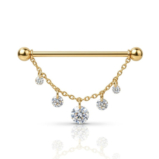 Piercing Industriel Larmes de Cristal