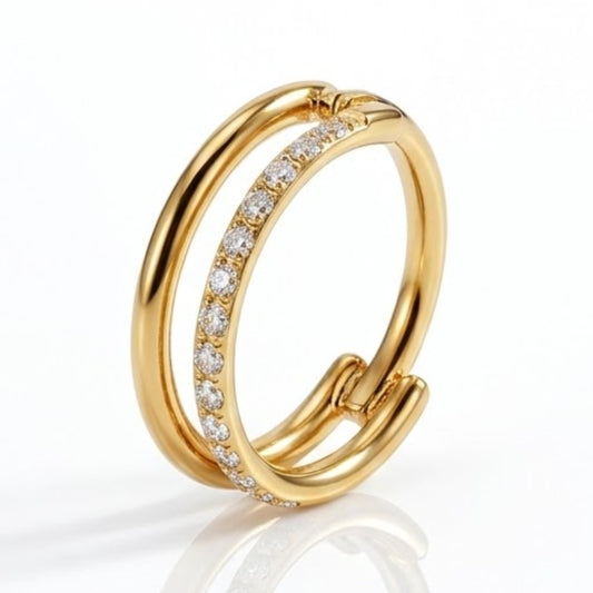 Piercing conch anneau zircon