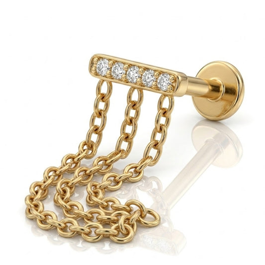 Piercing conch chaîne