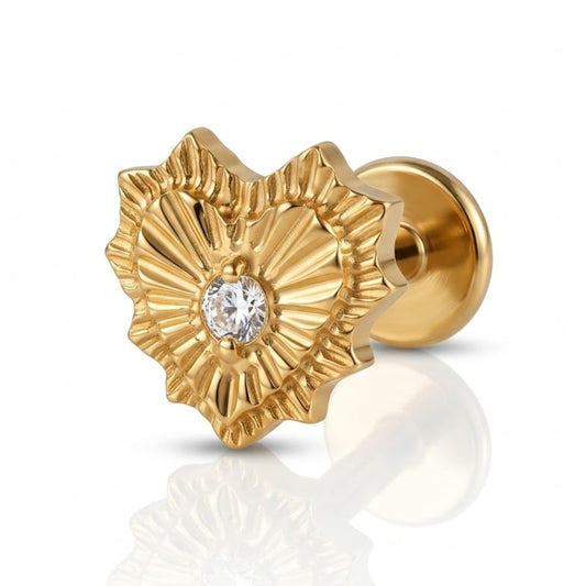 Piercing conch cœur d'acier