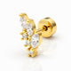Piercing flat fleur