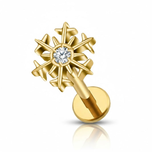 Piercing flat flocon