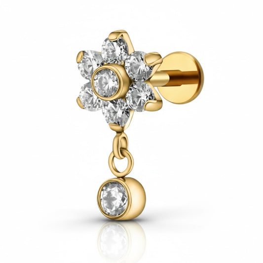 Piercing flat florale