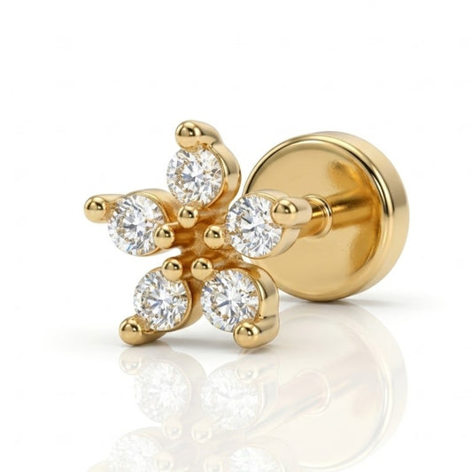 Piercing hélix fleur