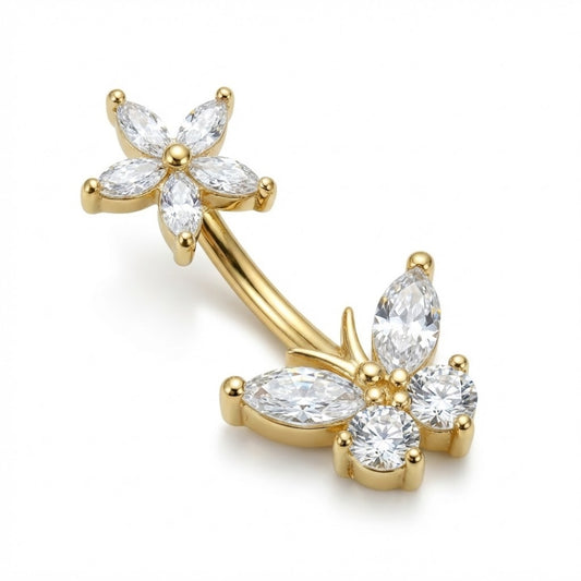 Piercing nombril luxe