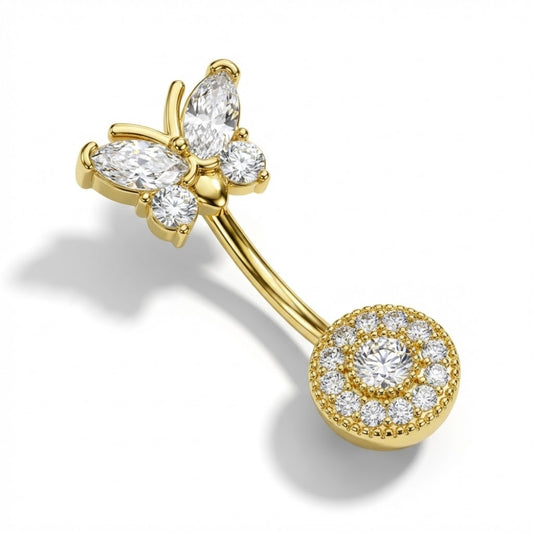 Piercing nombril papillon