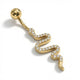 Piercing nombril serpent