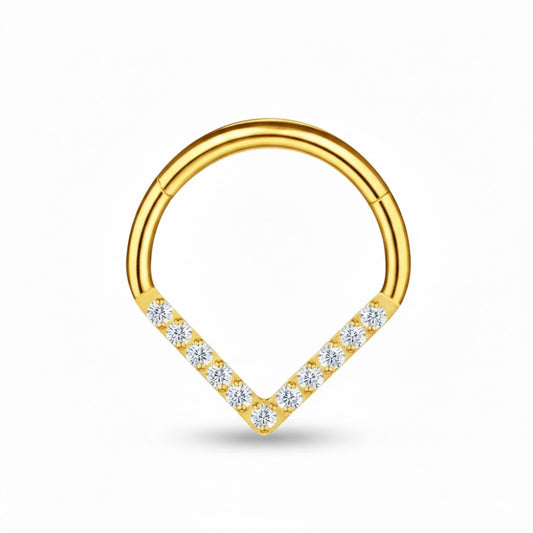 Piercing septum titane