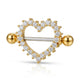 Piercing téton strass