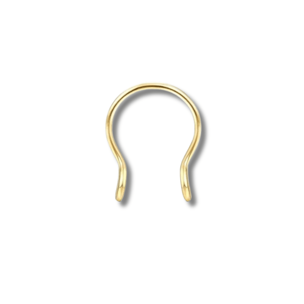 0.8 mm/8 mm / Doré faux piercing nez femme