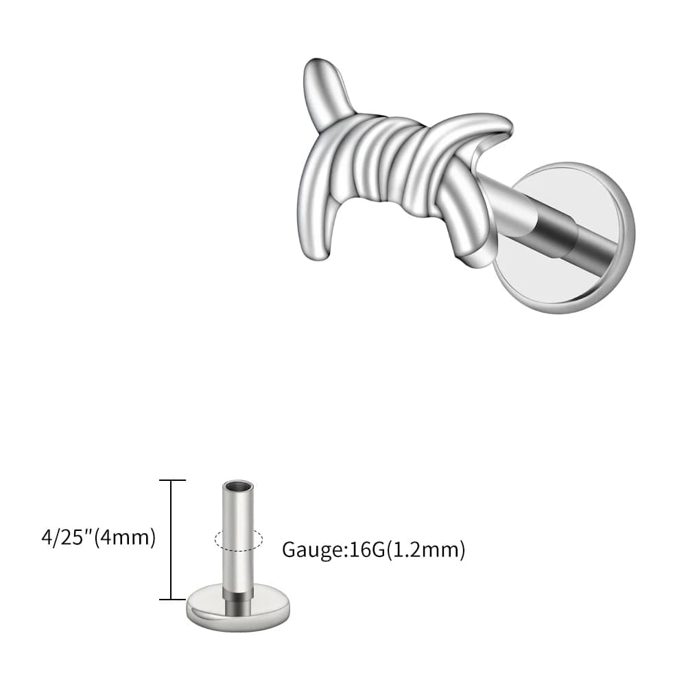 Argenté 4 mm Piercing anti hélix etna