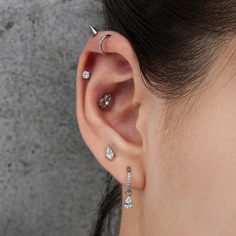 Piercing conch cœur d'acier