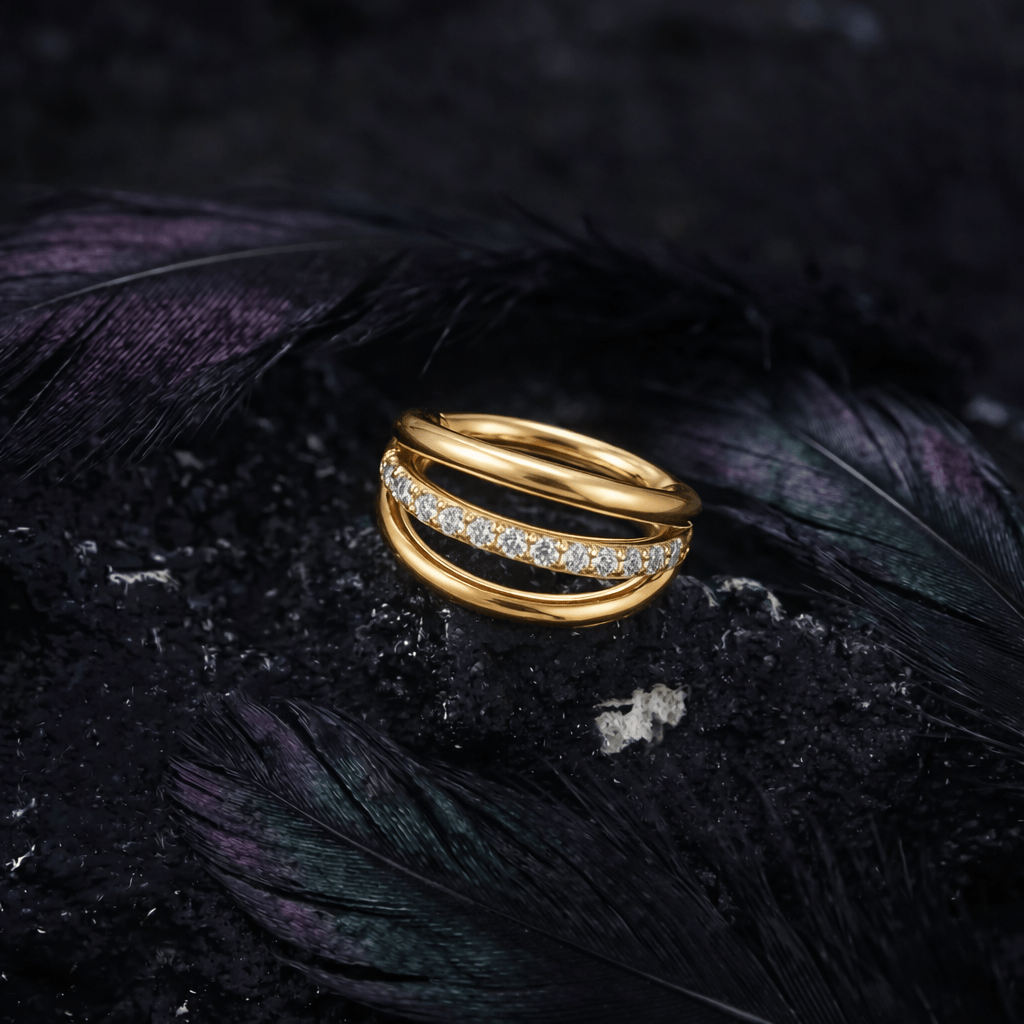 Doré / 10 mm Piercing conch - Corvus Minor