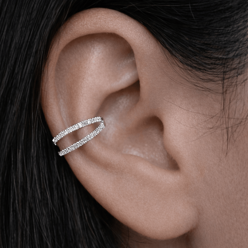 Argenté / 12 mm Piercing conch oreille - Corvus Nox