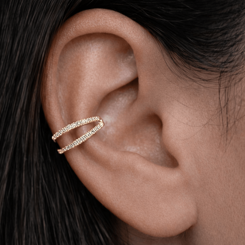 Doré / 12 mm Piercing conch oreille - Corvus Nox