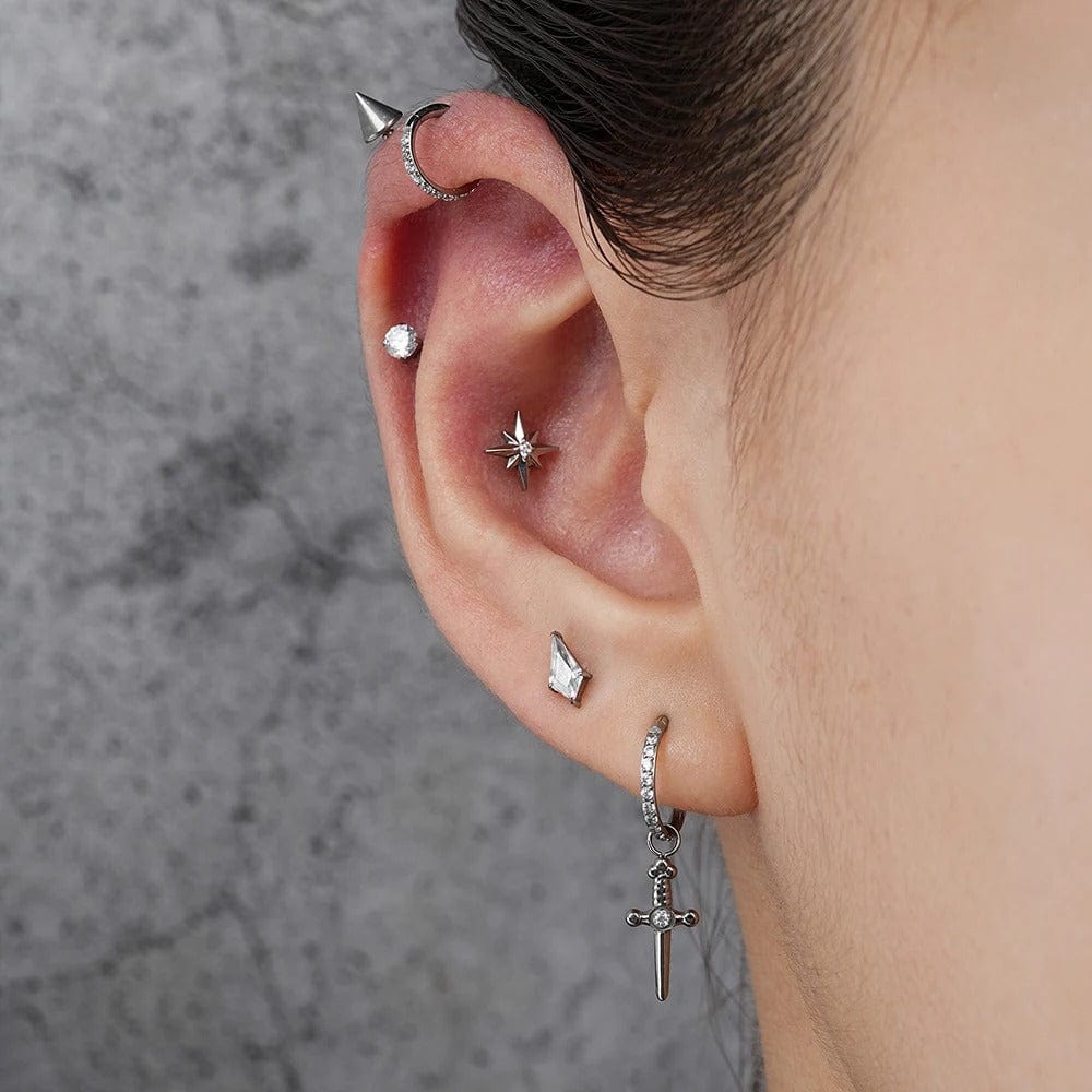 Piercing conch titane