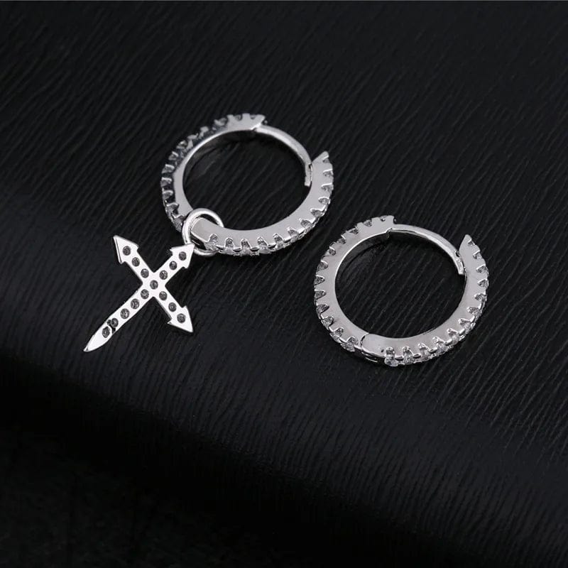 piercing croix homme