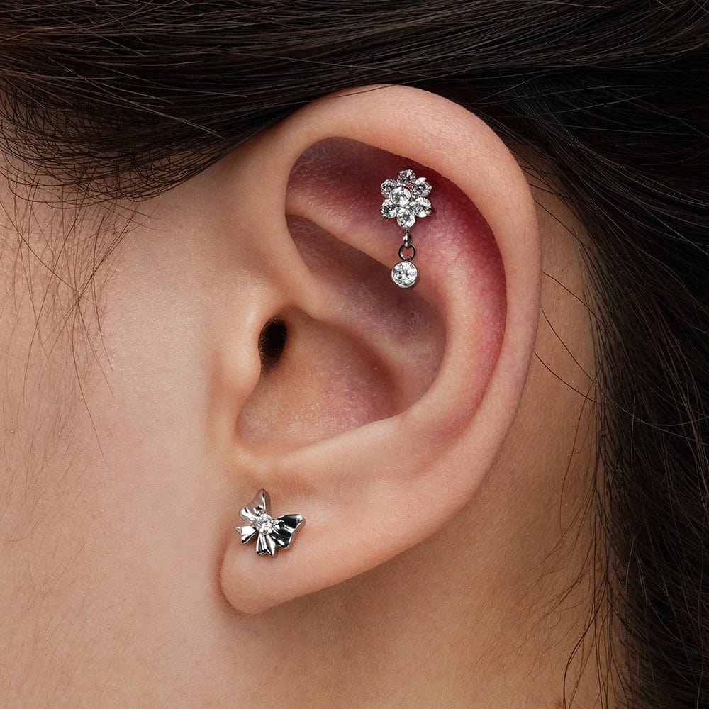 Piercing flat florale