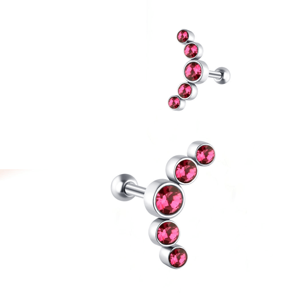 Rose Piercing flat oreille