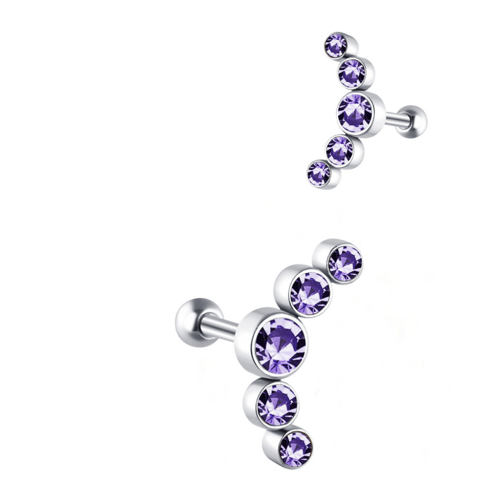 Violet Piercing flat oreille