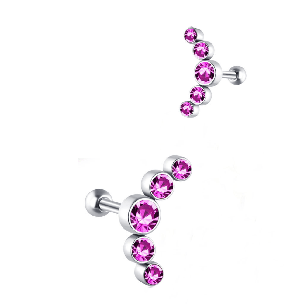 Violet clair Piercing flat oreille