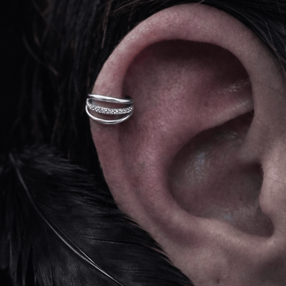 Argenté / 6 mm Piercing hélix - Corvus Nyx
