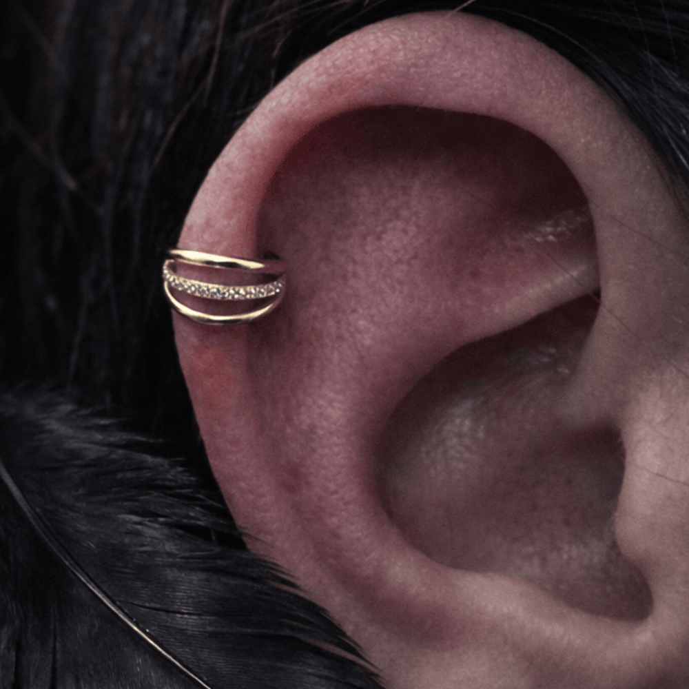 Doré / 6 mm Piercing hélix - Corvus Nyx