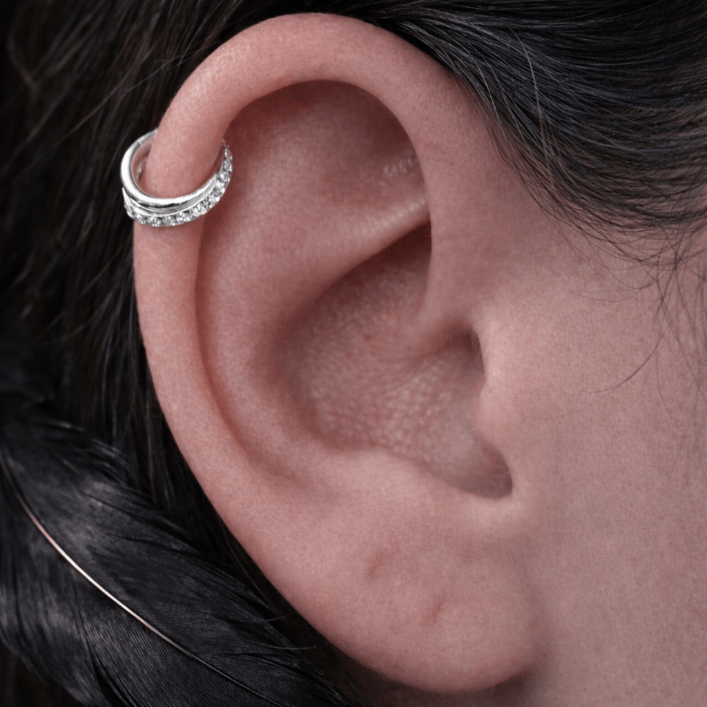 Argenté / 6 mm Piercing hélix - Corvus Tenebris