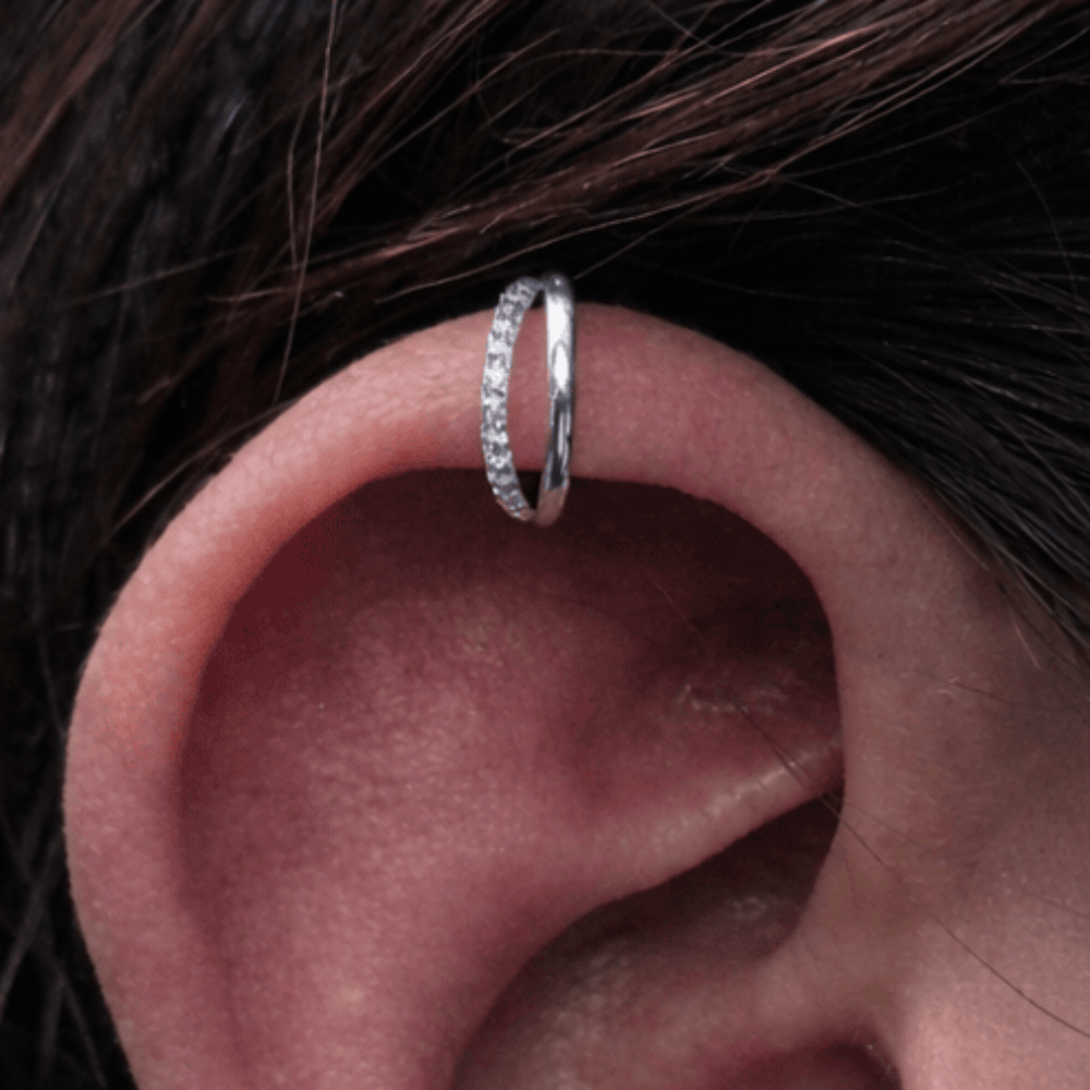 Argenté / 6 mm Piercing hélix - Corvus Umbra