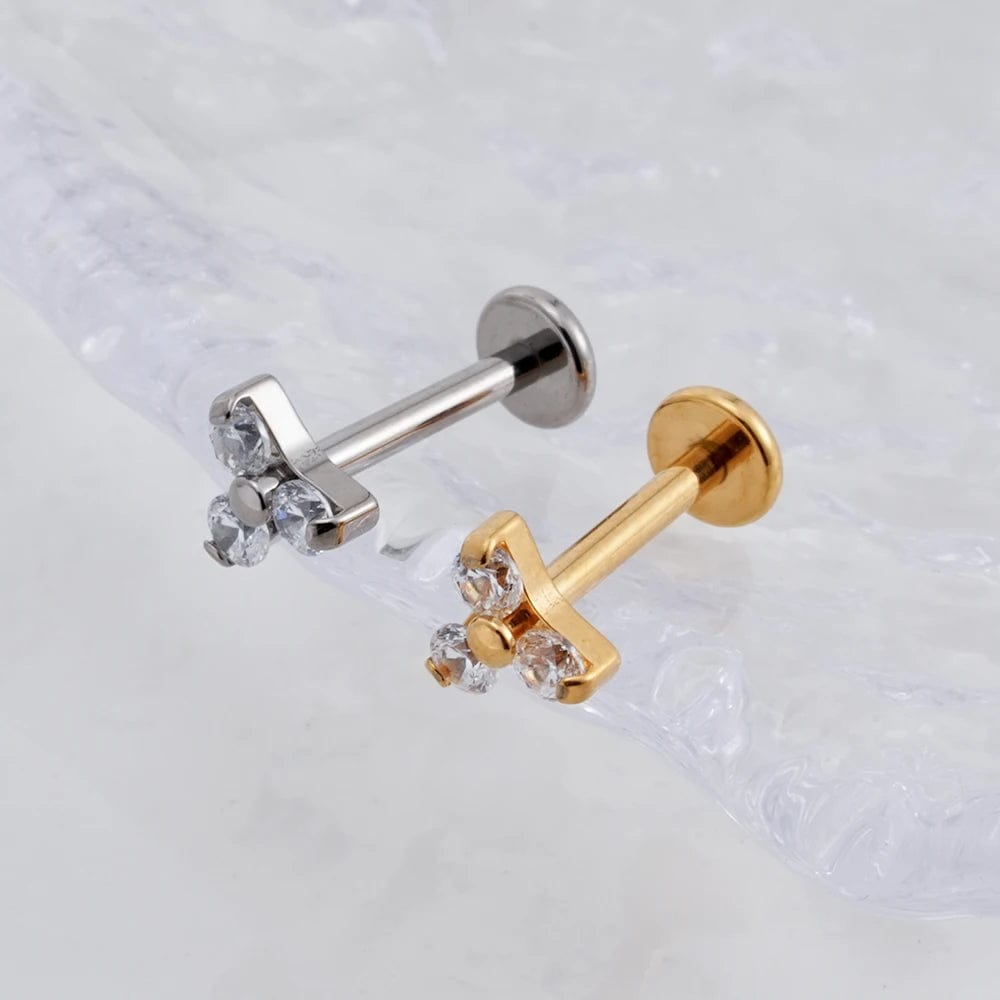 Piercing Tragus Hélix En Acier Chirurgical 316L Doré - Lot De 6 Avec Pierres CZ - Pour Nez, Cartilage, Hommes Et Femmes - Taille 20G, Longueur 6 Mm - 9