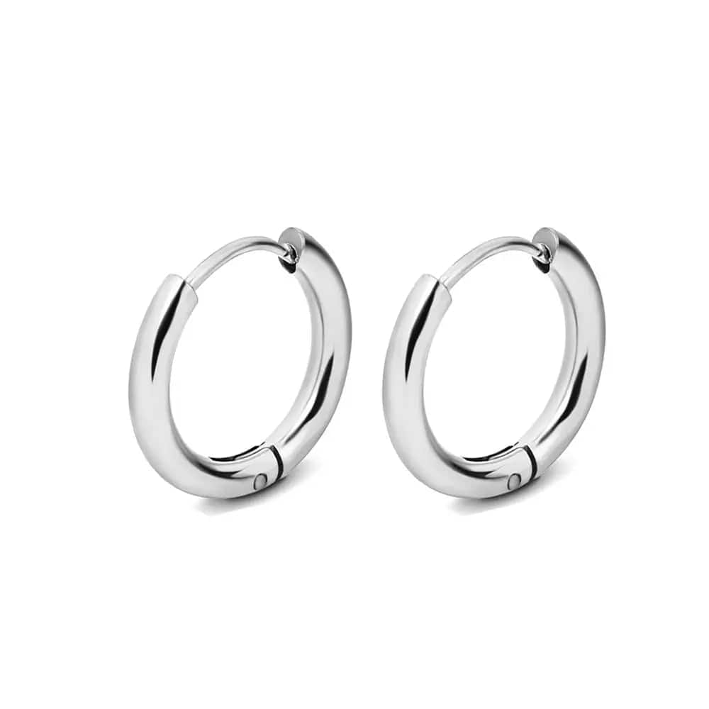 Argenté / 8 mm piercing homme hélix