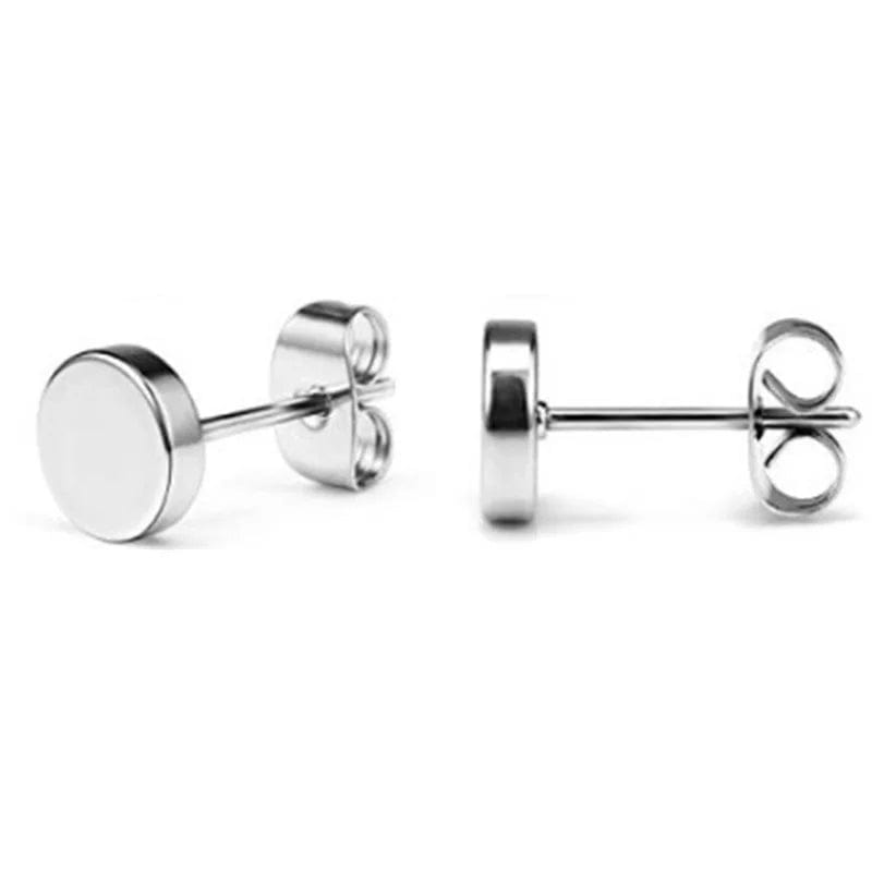 Argenté / 6 mm piercing homme lobe