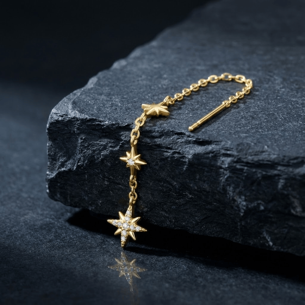 Doré / Argent 925 Piercing lobe - Orion Astrée