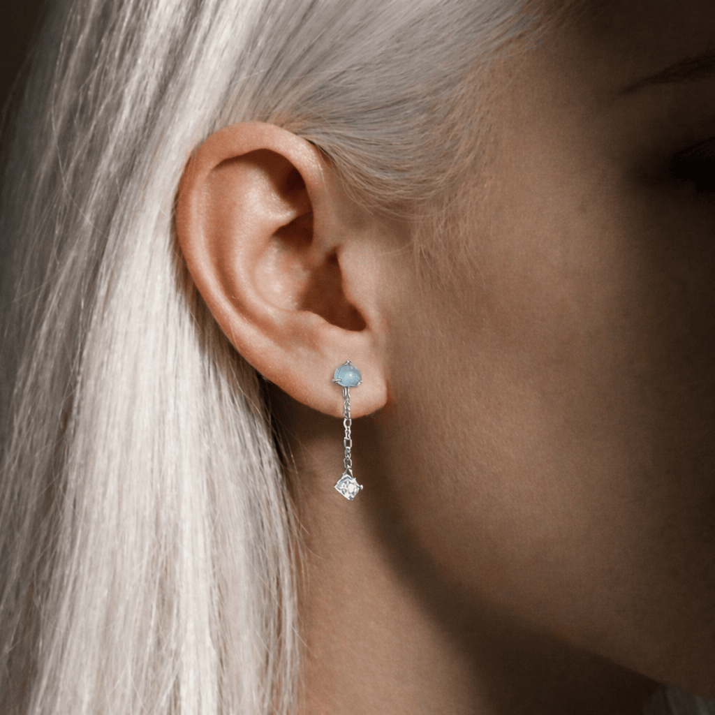 Argenté Piercing lobe - Orion Lux