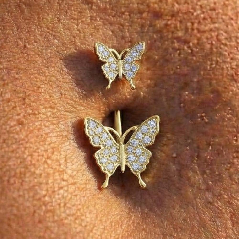 1.6 mm/10 mm / Doré Piercing nombril banane