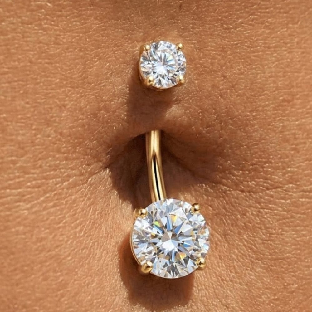 1.6 mm/10 mm / Doré Piercing nombril bas