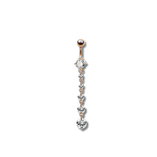 Doré rose Piercing nombril chaîne