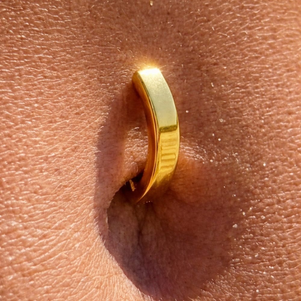 1.6 mm/10 mm / Doré Piercing nombril doré