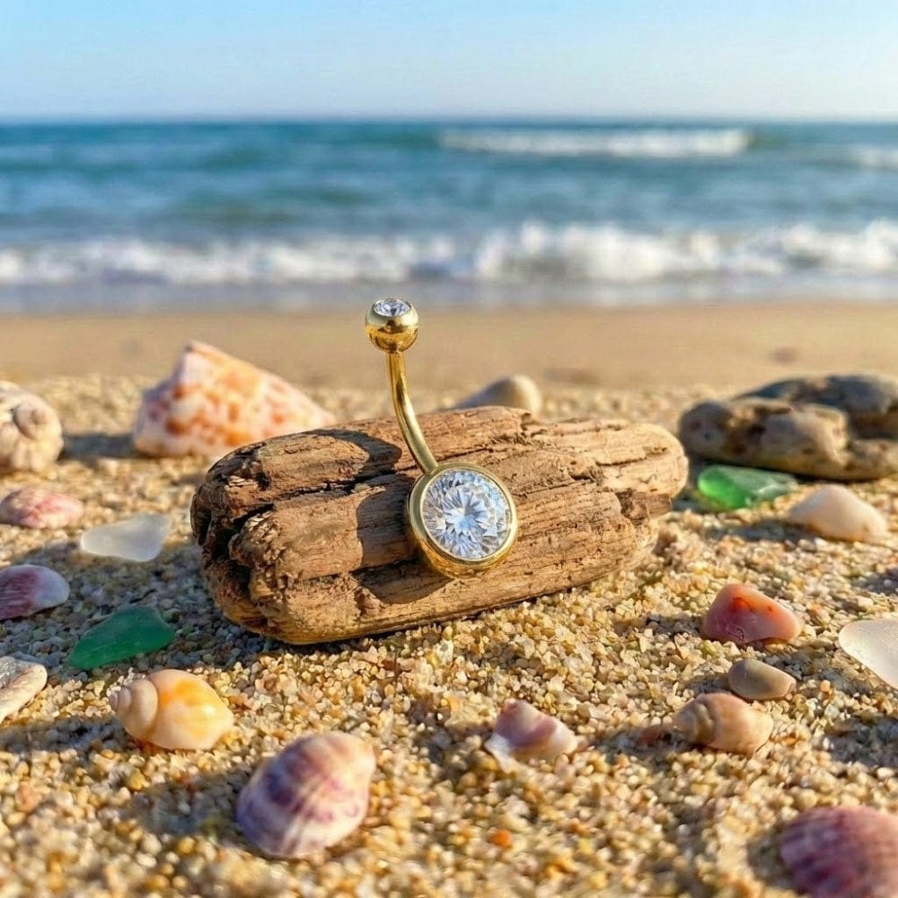 Piercing nombril double