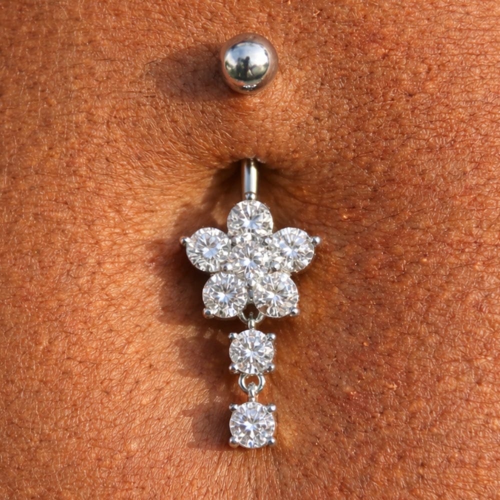 Argenté Piercing nombril Laniakea