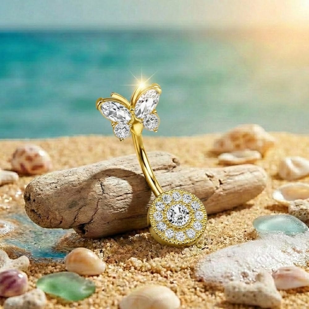 Piercing nombril papillon