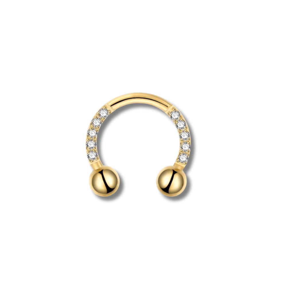 Doré / 1.2x8 mm Piercing septum fer à cheval