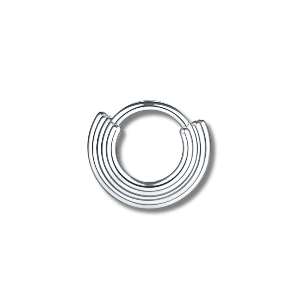 Argenté / 1.2x8 mm Piercing septum original