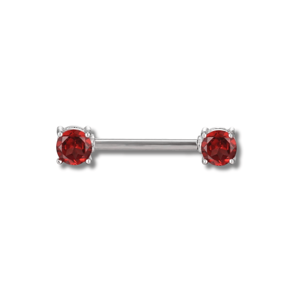 Rouge / 1.6x14 mm Piercing téton bijoux