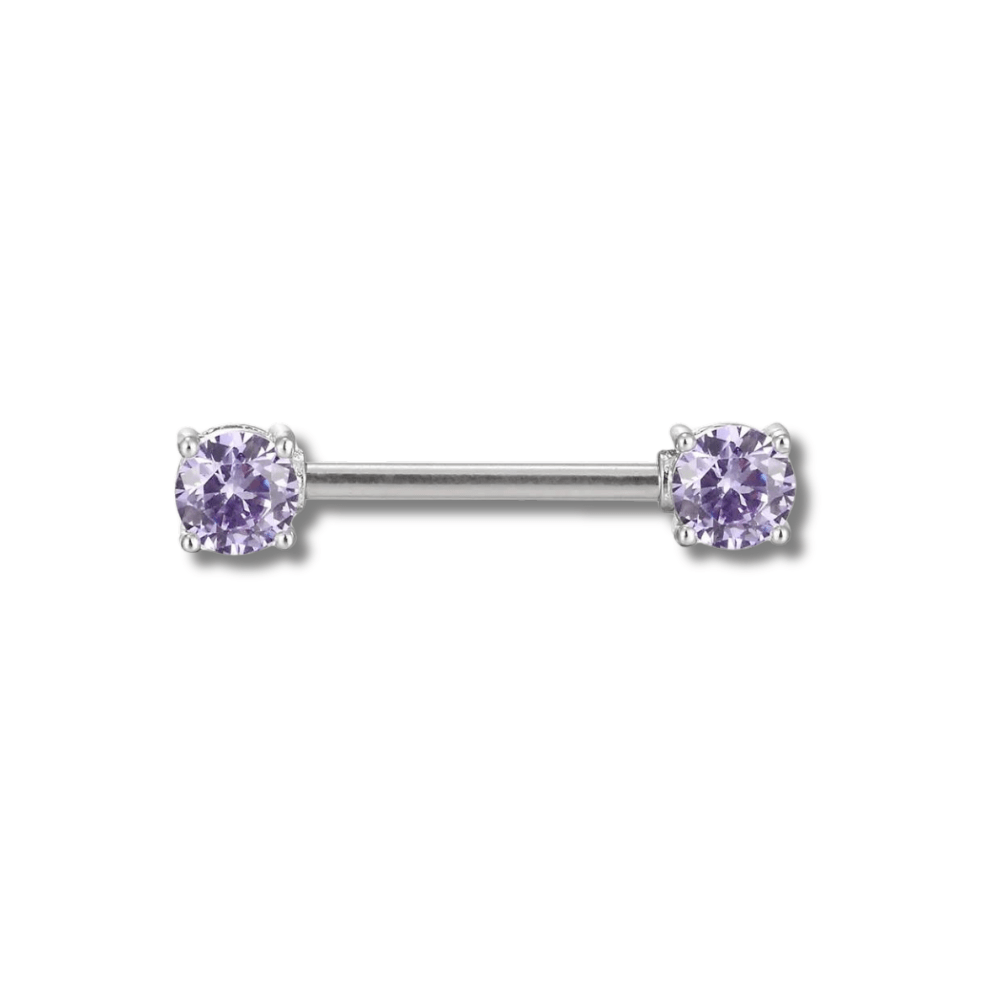 Violet / 1.6x14 mm Piercing téton bijoux